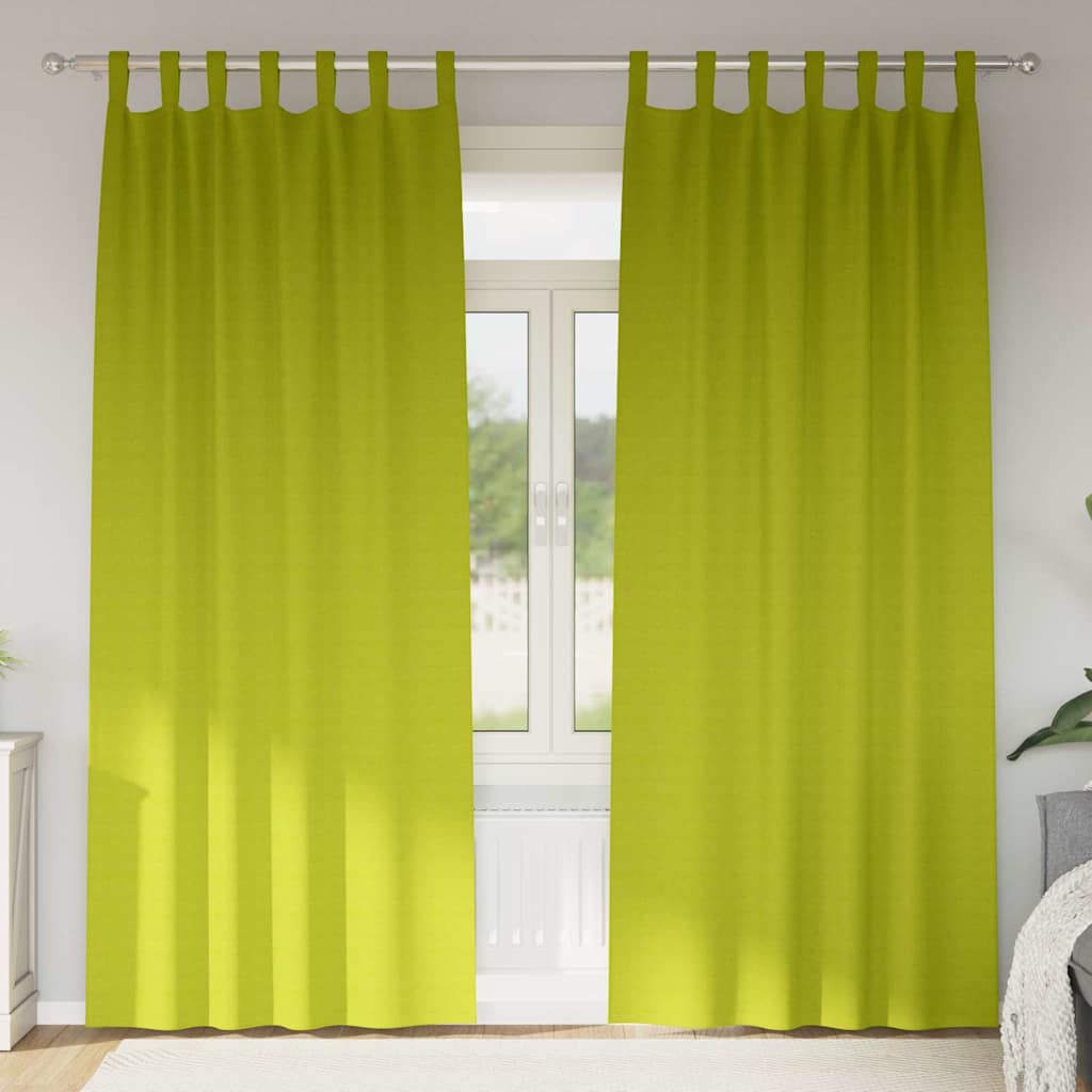 Kardinaid kardinatega 2 pcs Õunaroheline 260 x 140 cm Polüester