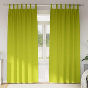 Závěsy na zatemnění s kroužky 2 pcs Zelená 260 x 140 cm - obrázek 1