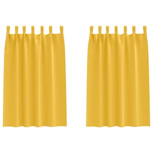 Závěsy na zatemnění s kroužky 2 pcs Hořčicově žlutá - obrázek 2