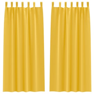 Závěsy na zatemnění s kroužky 2 pcs Hořčicově žlutá - obrázek 2