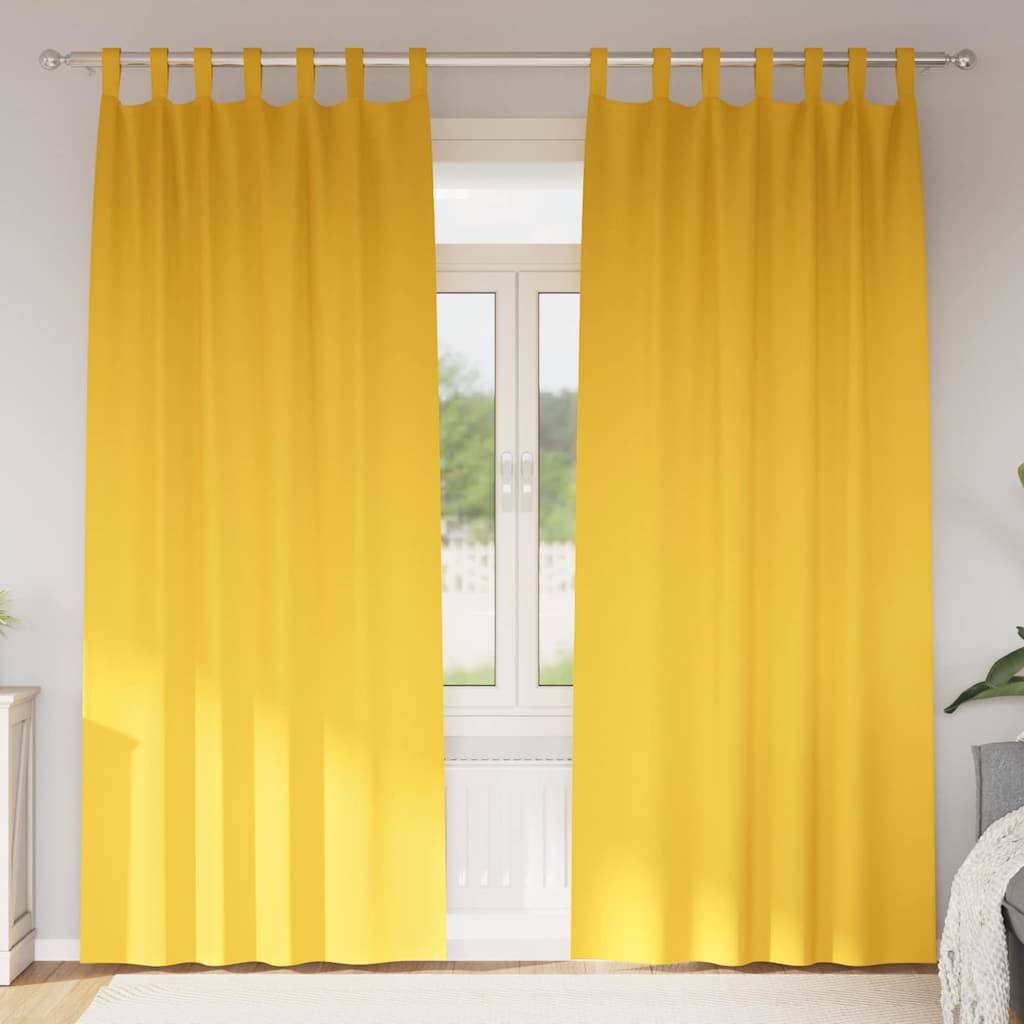 Kardinaid 2 pcs sinepikollane 260 x 140 cm Polüester