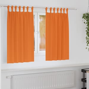 Závěsy na zatemnění s kroužky 2 pcs Jasně oranžová 140 x 140 cm - obrázek 1