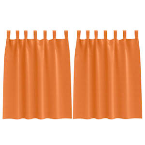 Závěsy na zatemnění s kroužky 2 pcs Jasně oranžová 140 x 140 cm - obrázek 2
