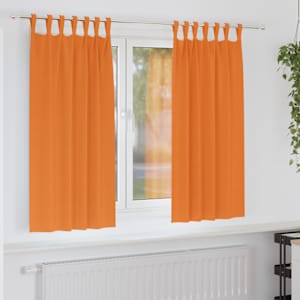 Zavese za zatemnitev z obroči 2 pcs Svetlo oranžna 175 x 140 cm