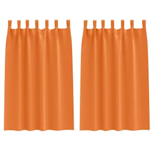 vidaXL Kardinad r&otilde;ngastega 2 tk Erk Oranž 175 x 140 cm Pol&uuml;ester