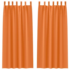 Závěsy na zatemnění s kroužky 2 pcs Jasně oranžová 225 x 140 cm - obrázek 2