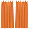 vidaXL Kardinad r&otilde;ngastega 2 tk Erk Oranž 260 x 140 cm Pol&uuml;ester