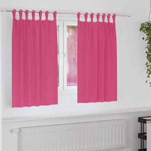 Závěsy na zatemnění s kroužky 2 pcs Jasně růžová 140 x 140 cm - obrázek 1