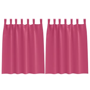 vidaXL Kardinad r&otilde;ngastega 2 tk Erk Roosa 140 x 140 cm Pol&uuml;ester