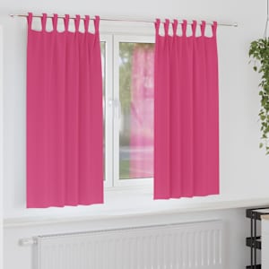 Závěsy na zatemnění s kroužky 2 pcs Jasně růžová 175 x 140 cm - obrázek 1