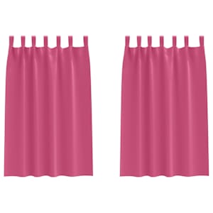 Závěsy na zatemnění s kroužky 2 pcs Jasně růžová 175 x 140 cm - obrázek 2