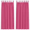 vidaXL Kardinad r&otilde;ngastega 2 tk Erk Roosa 225 x 140 cm Pol&uuml;ester