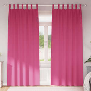 Závěsy na zatemnění s kroužky 2 pcs Jasně růžová 260 x 140 cm - obrázek 1