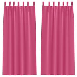 Závěsy na zatemnění s kroužky 2 pcs Jasně růžová 260 x 140 cm - obrázek 2