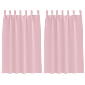 vidaXL Kardinad r&otilde;ngastega 2 tk Beebiroosa 175 x 140 cm Pol&uuml;ester