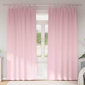 Závěsy na zatemnění s kroužky 2 pcs Bledě růžová 245 x 140 cm - obrázek 1
