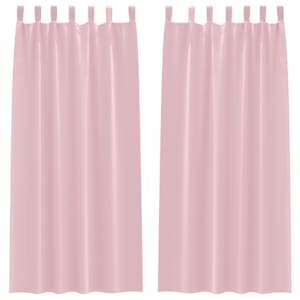 Závěsy na zatemnění s kroužky 2 pcs Bledě růžová 260 x 140 cm - obrázek 2