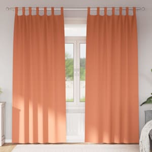 Zavese za zatemnitev z obroči 2 pcs Terakota 245 x 140 cm