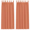 vidaXL Kardinad r&otilde;ngastega 2 tk Terrakota 260 x 140 cm Pol&uuml;ester