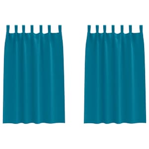 Závěsy na zatemnění s kroužky 2 pcs Tyrkysová 175 x 140 cm - obrázek 2