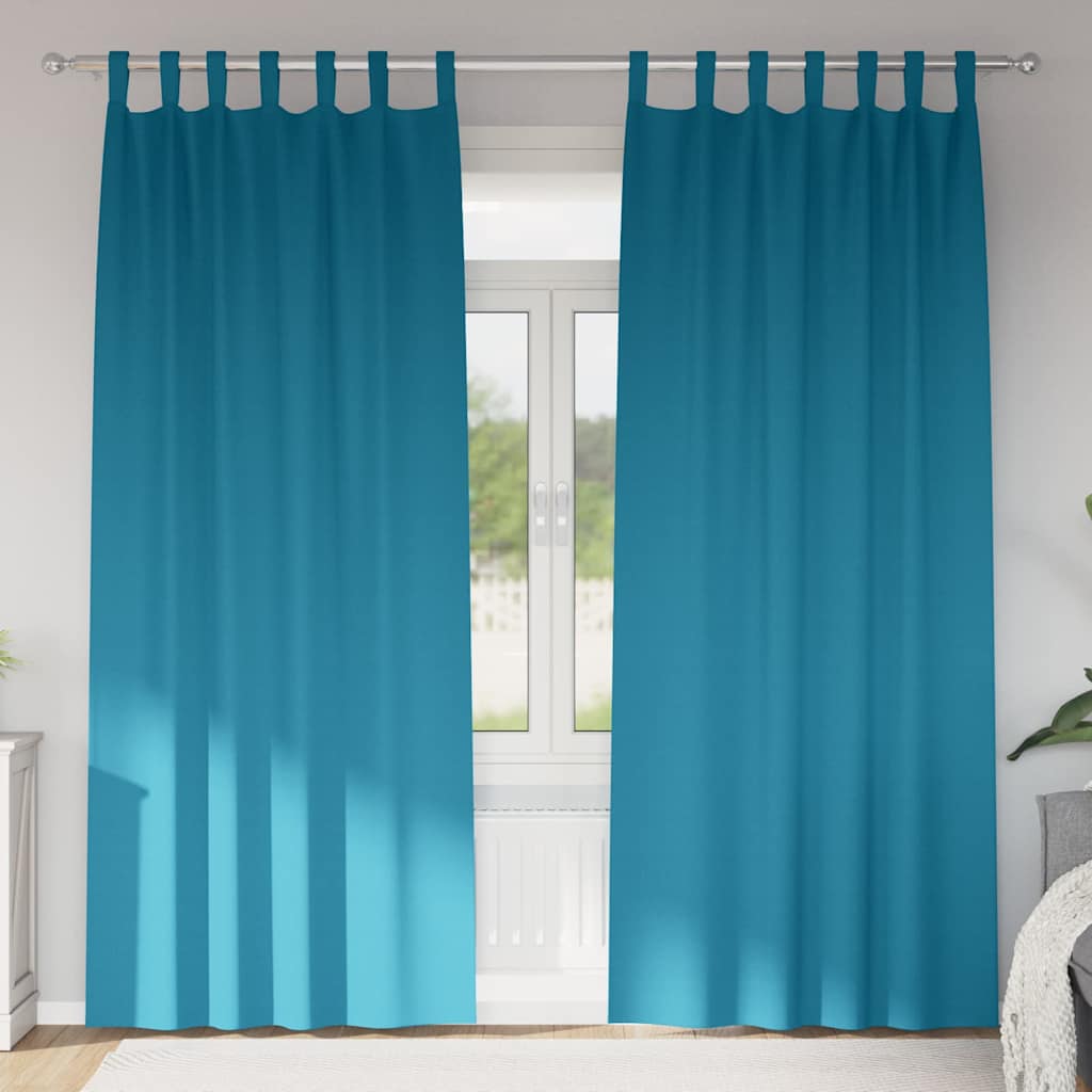 Kardinaid kardinatega 2 pcs Türkiis 245 x 140 cm Polüester