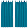 vidaXL Kardinad r&otilde;ngastega 2 tk T&uuml;rkiis 245 x 140 cm Pol&uuml;ester
