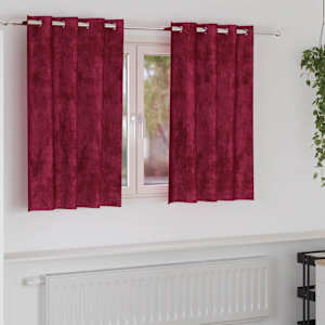 Sametové závěsy 2 pcs Víno Červené 140 x 140 cm samet - obrázek 1