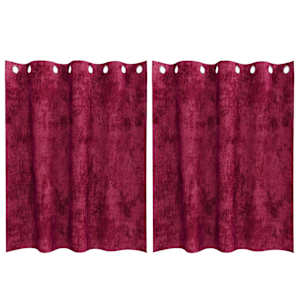 vidaXL Satiinist kardinad 2 tk Veinpunane 140 x 140 cm Samet