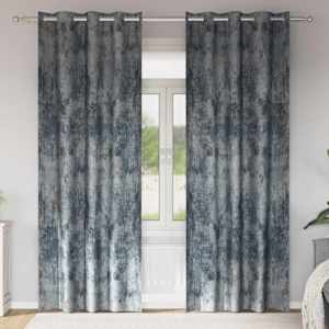 Sametové závěsy 2 pcs Stříbrně šedá 225 x 140 cm samet - obrázek 1