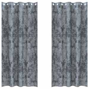 Sametové závěsy 2 pcs Stříbrně šedá 225 x 140 cm samet - obrázek 2