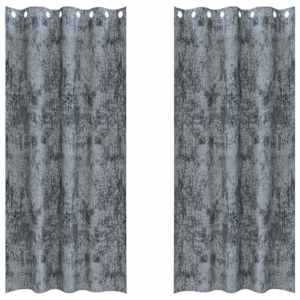 Sametové závěsy 2 pcs Stříbrně šedá 260 x 140 cm samet - obrázek 2