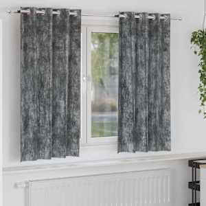 Sametové závěsy se záclonami 2 pcs Šedá 175 x 140 cm samet - obrázek 1
