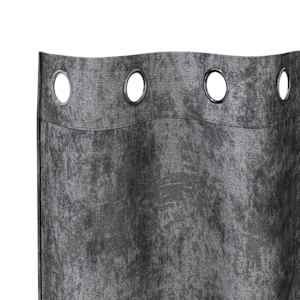 Sametové závěsy se záclonami 2 pcs Šedá 260 x 140 cm samet - obrázek 5