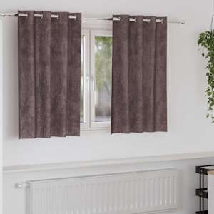 Sametové závěsy se záclonami 2 pcs Hnědá 140 x 140 cm samet - obrázek 1