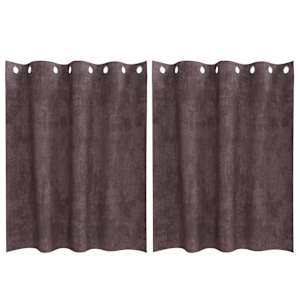 vidaXL Satiinist kardinad 2 tk Pruun 140 x 140 cm Samet