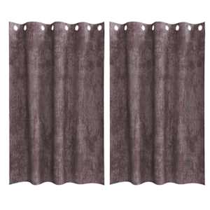 Sametové závěsy se záclonami 2 pcs Hnědá 175 x 140 cm samet - obrázek 2