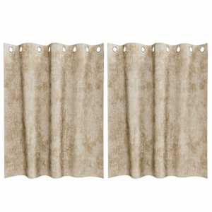 vidaXL Satiinist kardinad 2 tk cream 140 x 140 cm Samet