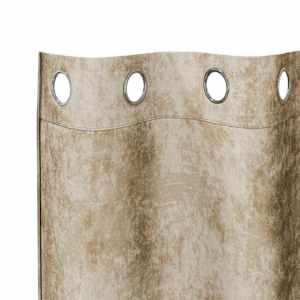 Sametové závěsy se záclonami 2 pcs Krémová 260 x 140 cm samet - obrázek 5