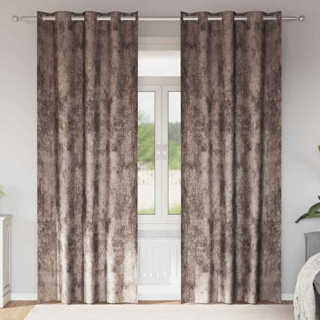 Sametkardinad 2 tk augudega Kaputsiin 225x140 cm