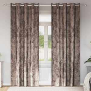 Velvete zavese z zavesami 2 pcs Kapučino 245 x 140 cm Žamet
