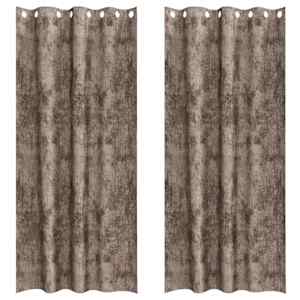 Sametové závěsy 2 pcs Cappuccino 260 x 140 cm samet - obrázek 2