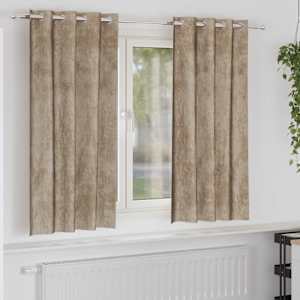 Sametové závěsy se záclonami 2 pcs champagne 175 x 140 cm samet - obrázek 1