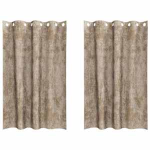 Sametové závěsy se záclonami 2 pcs champagne 175 x 140 cm samet - obrázek 2