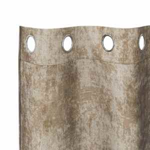Sametové závěsy se záclonami 2 pcs champagne 260 x 140 cm samet - obrázek 5