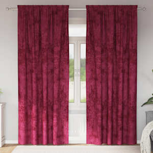 Velvete zavese 2 pcs Vinorodna rdeča 260 x 140 cm Žamet