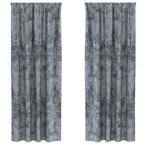 Sametové závěsy 2 pcs Stříbrně šedá 245 x 140 cm samet - obrázek 2