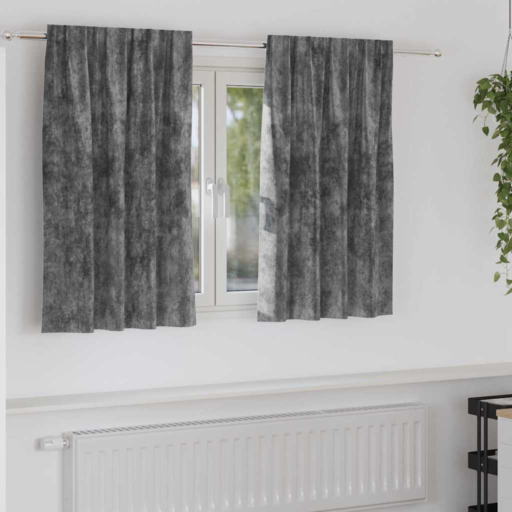 sametkardinad 2 tk tangitaskuga hall 140x140 cm