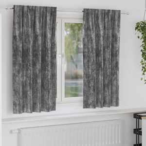 Sametové závěsy se záclonami 2 pcs Šedá 175 x 140 cm samet - obrázek 1