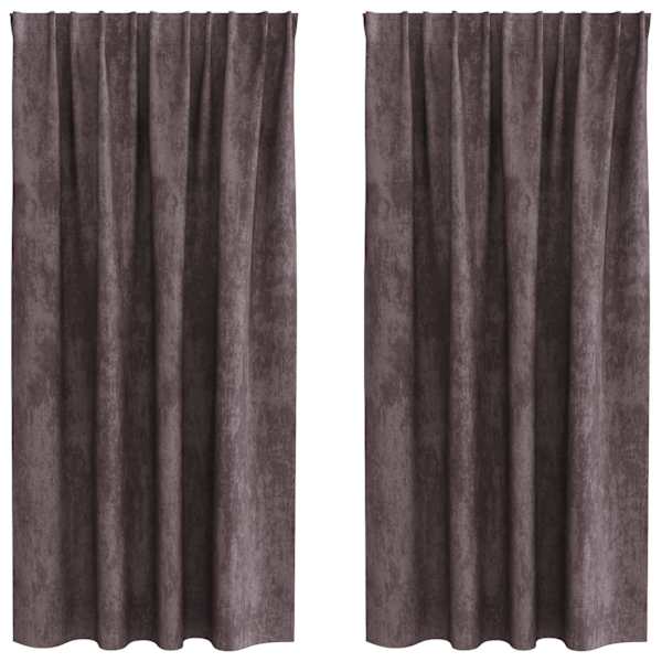 vidaXL Satiinist kardinad 2 tk Pruun 175 x 140 cm Samet