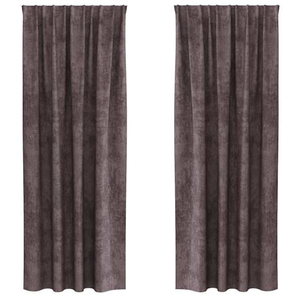 vidaXL Satiinist kardinad 2 tk Pruun 225 x 140 cm Samet